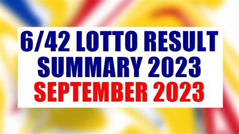 6/42 lotto result summary 2023|6/42 Lotto Result History, Summary April 2023.